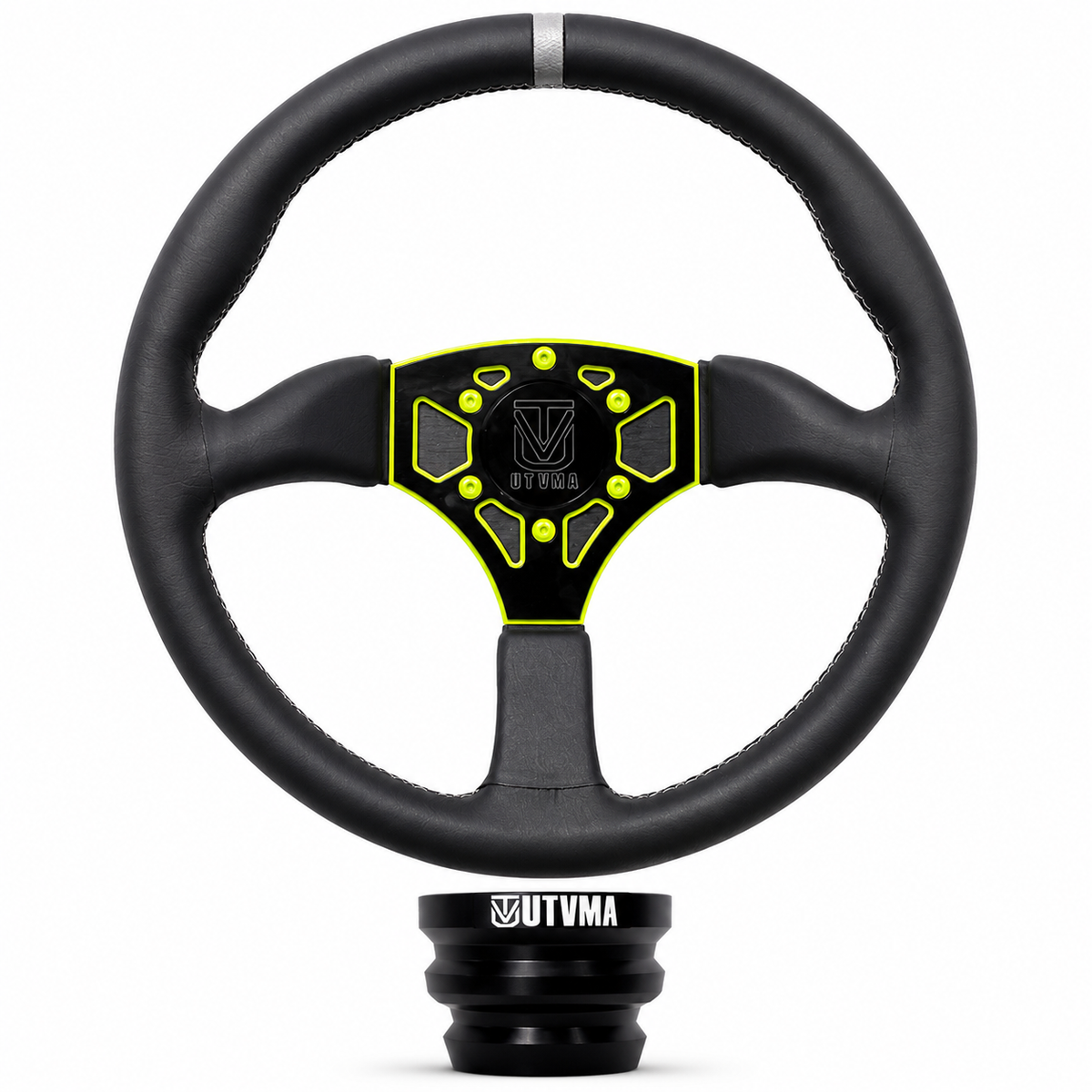 UTVMA Octane Leather Steering Wheel With Hub - Steering Wheel