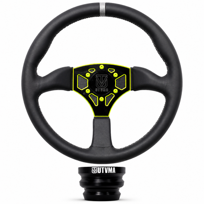 UTVMA Octane Leather Steering Wheel With Hub - Steering Wheel