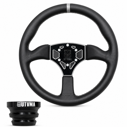 UTVMA Octane Leather Steering Wheel With Hub - Steering Wheel