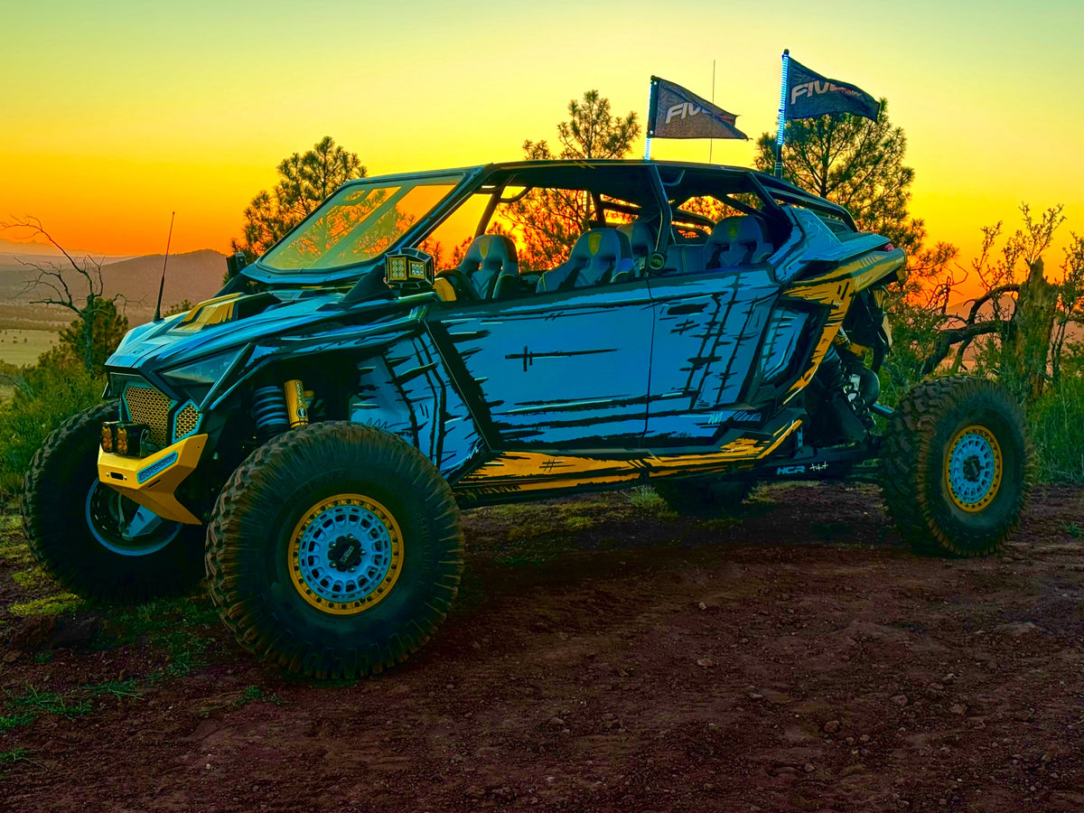 V2 Black Out LED Whip Set | Sleek Off-Road UTV Lights - 1 FT / Ice - Whip