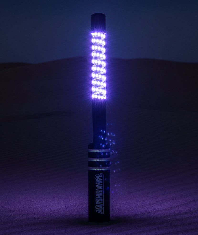V2 Black Out LED Whip Set | Sleek Off-Road UTV Lights - 1 FT / Black Light - Whip