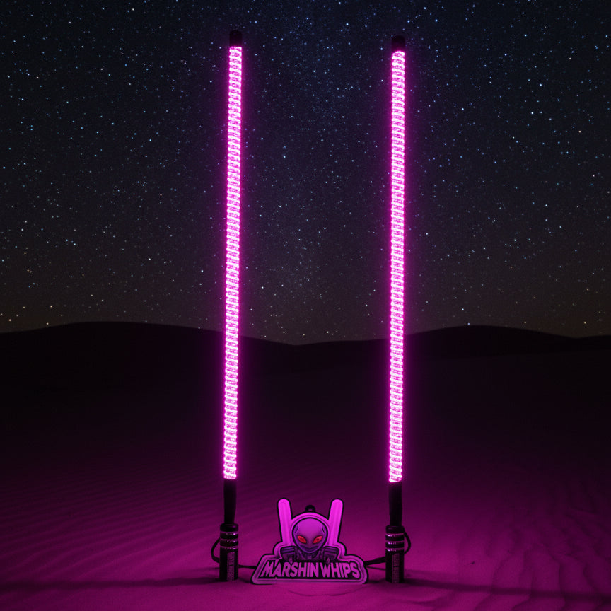 V2 Black Out LED Whip Set | Sleek Off-Road UTV Lights - Whip