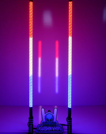V2 Black Out LED Whip Set | Sleek Off-Road UTV Lights - Whip