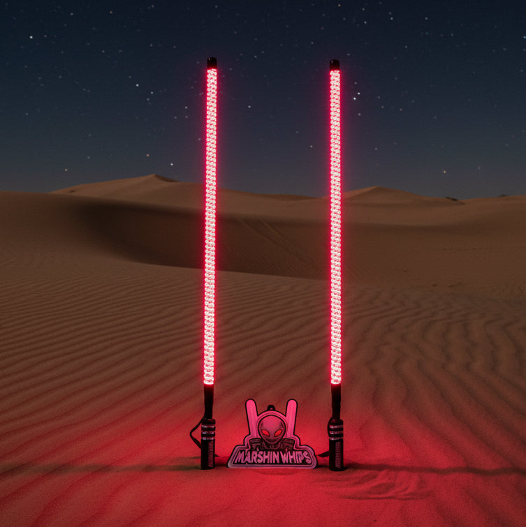 V2 Black Out LED Whip Set | Sleek Off-Road UTV Lights - Whip