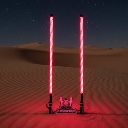 V2 Black Out LED Whip Set | Sleek Off-Road UTV Lights - Whip