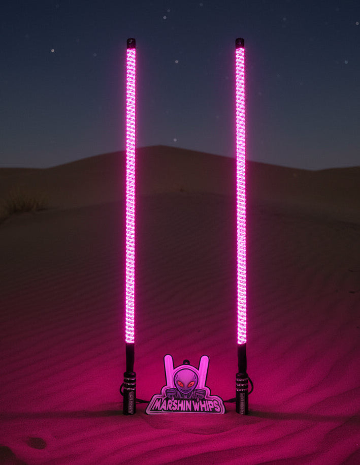 V2 Black Out LED Whip Set | Sleek Off-Road UTV Lights - Whip