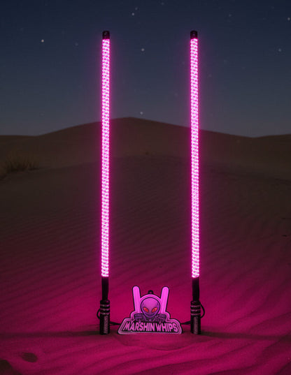 V2 Black Out LED Whip Set | Sleek Off-Road UTV Lights - Whip