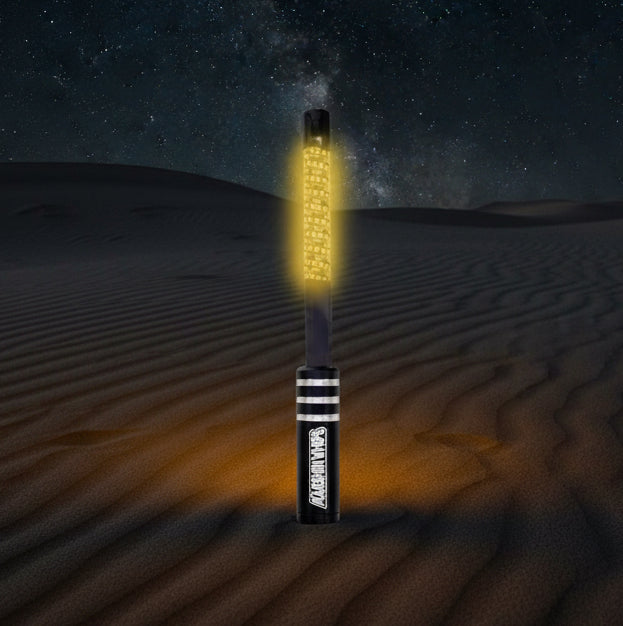 V3 Black Out LED Single Whip | Hex Magnetic Base UTV Light - 1 FT / Amber - Whip