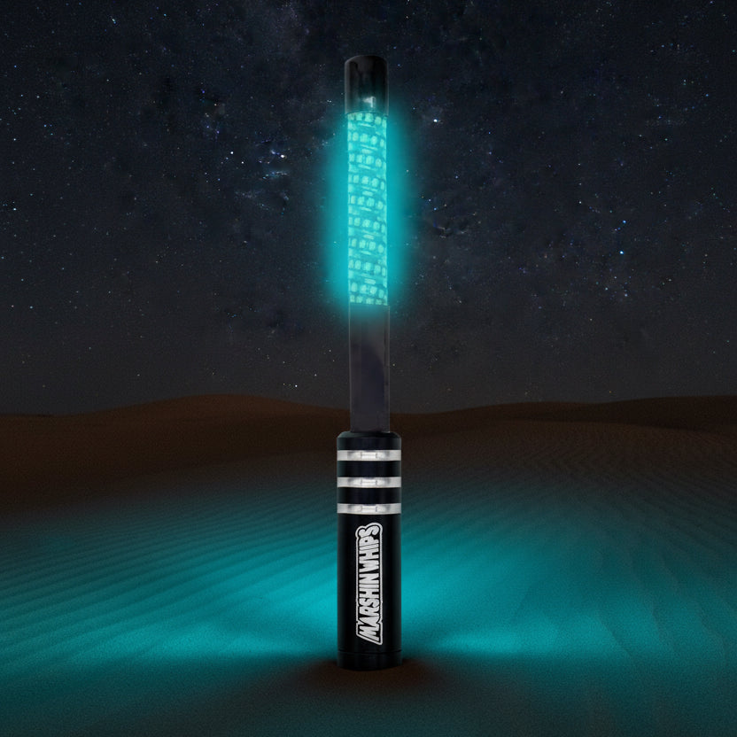 V3 Black Out LED Single Whip | Hex Magnetic Base UTV Light - 1 FT / Ice - Whip