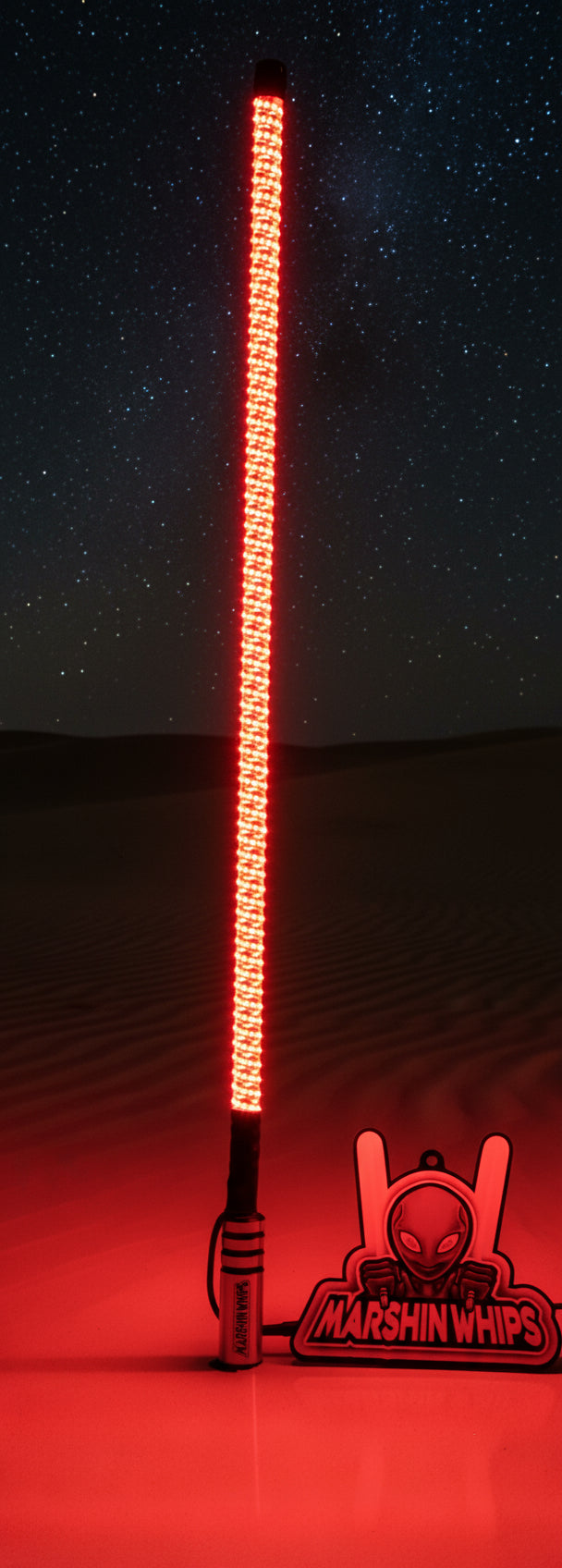 V3 Black Out LED Single Whip | Hex Magnetic Base UTV Light - Whip