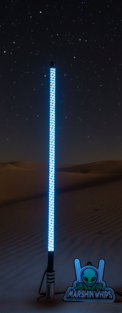 V3 Black Out LED Single Whip | Hex Magnetic Base UTV Light - Whip