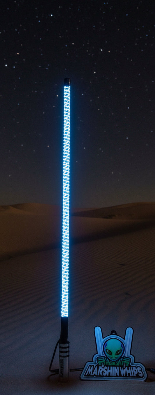 V3 Black Out LED Single Whip | Hex Magnetic Base UTV Light - Whip