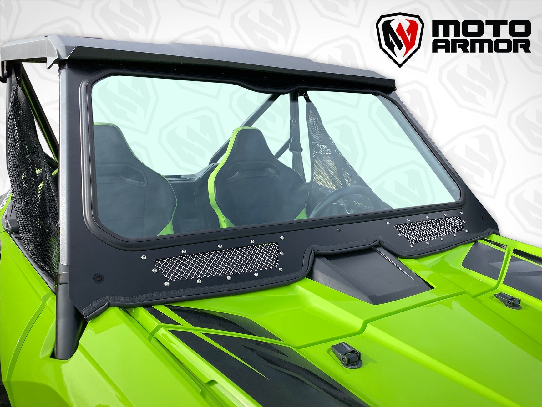 Vented Full Glass Windshield for Honda Talon - Glass Front Windshield