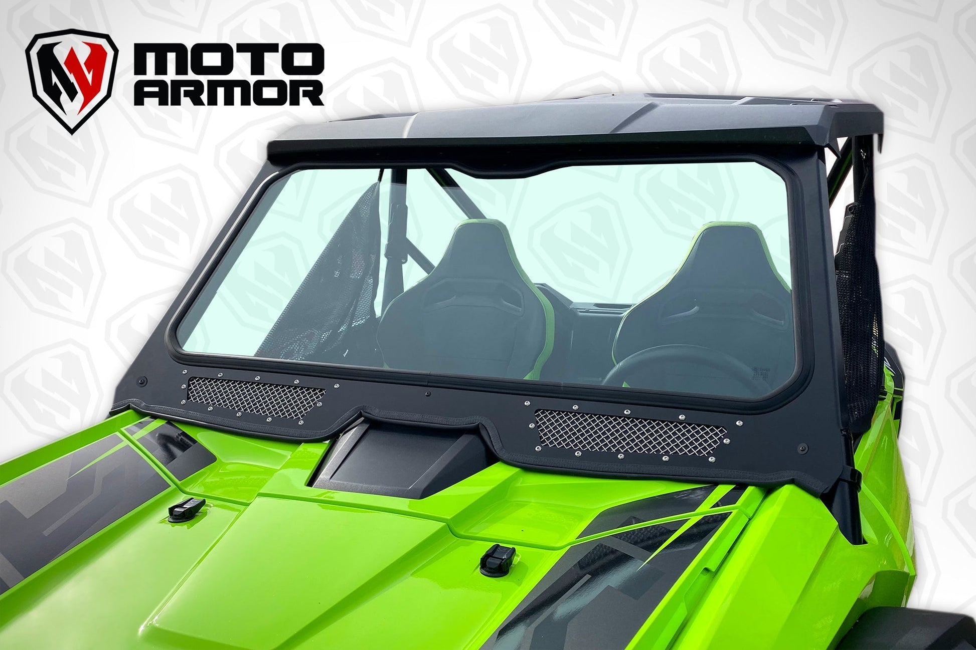 Vented Full Glass Windshield for Honda Talon - Glass Front Windshield