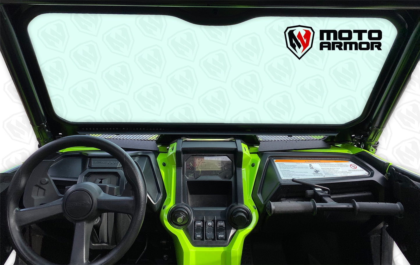 Vented Full Glass Windshield for Honda Talon - Glass Front Windshield