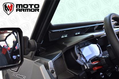 Vented Full Glass Windshield for Polaris General Black - Glass Front Windshield