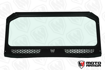 Vented Full Glass Windshield for Polaris General Black - Glass Front Windshield