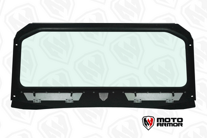 Vented Full Glass Windshield for Polaris General Black - Glass Front Windshield