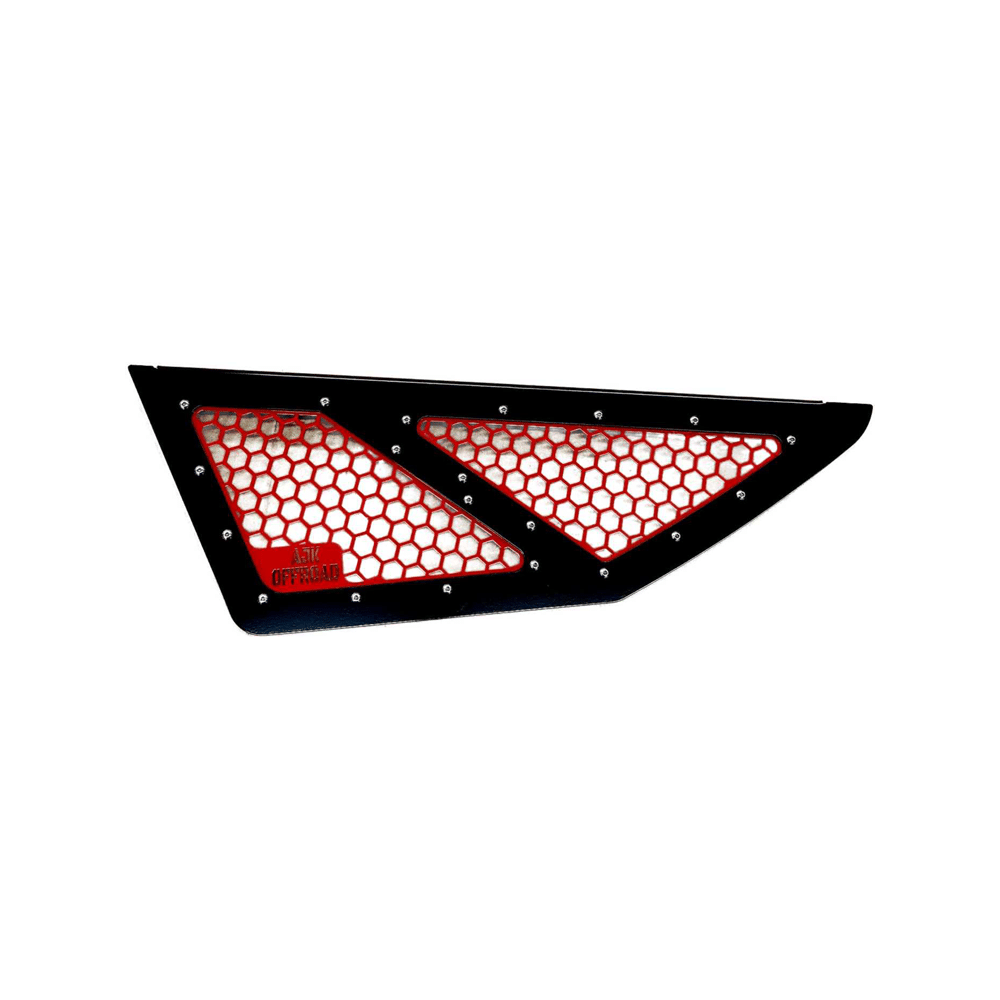 Vented Honda Talon Lower Doors - Front / Red / No - Doors