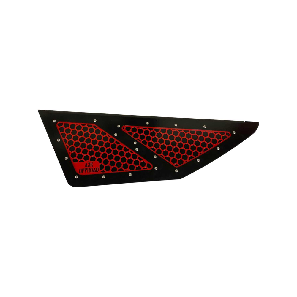 Vented Honda Talon Lower Doors - Front / Red / Yes - Doors