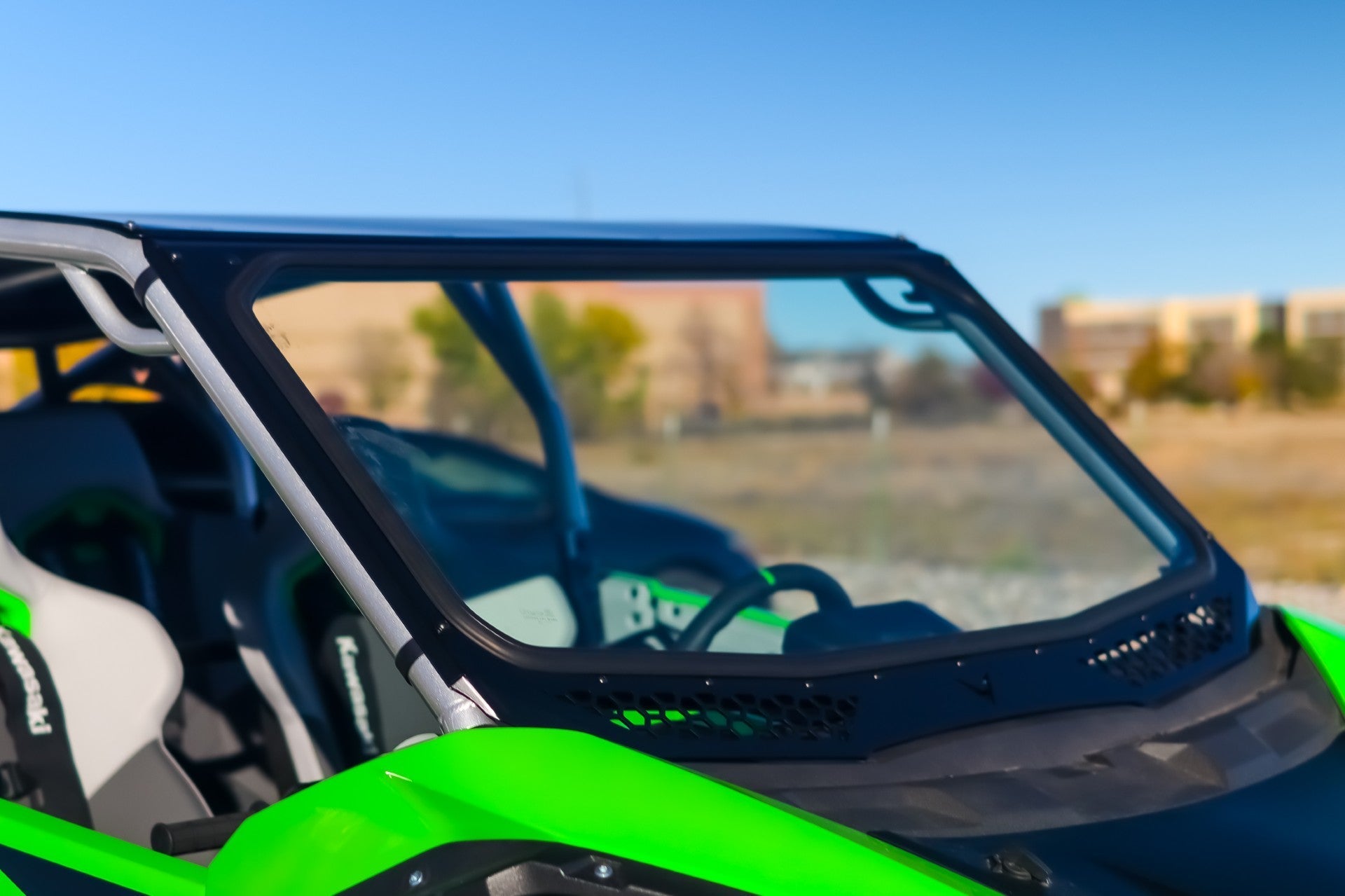 Voodoo Riders KH2 Full Glass Windshield - Glass Front Windshield