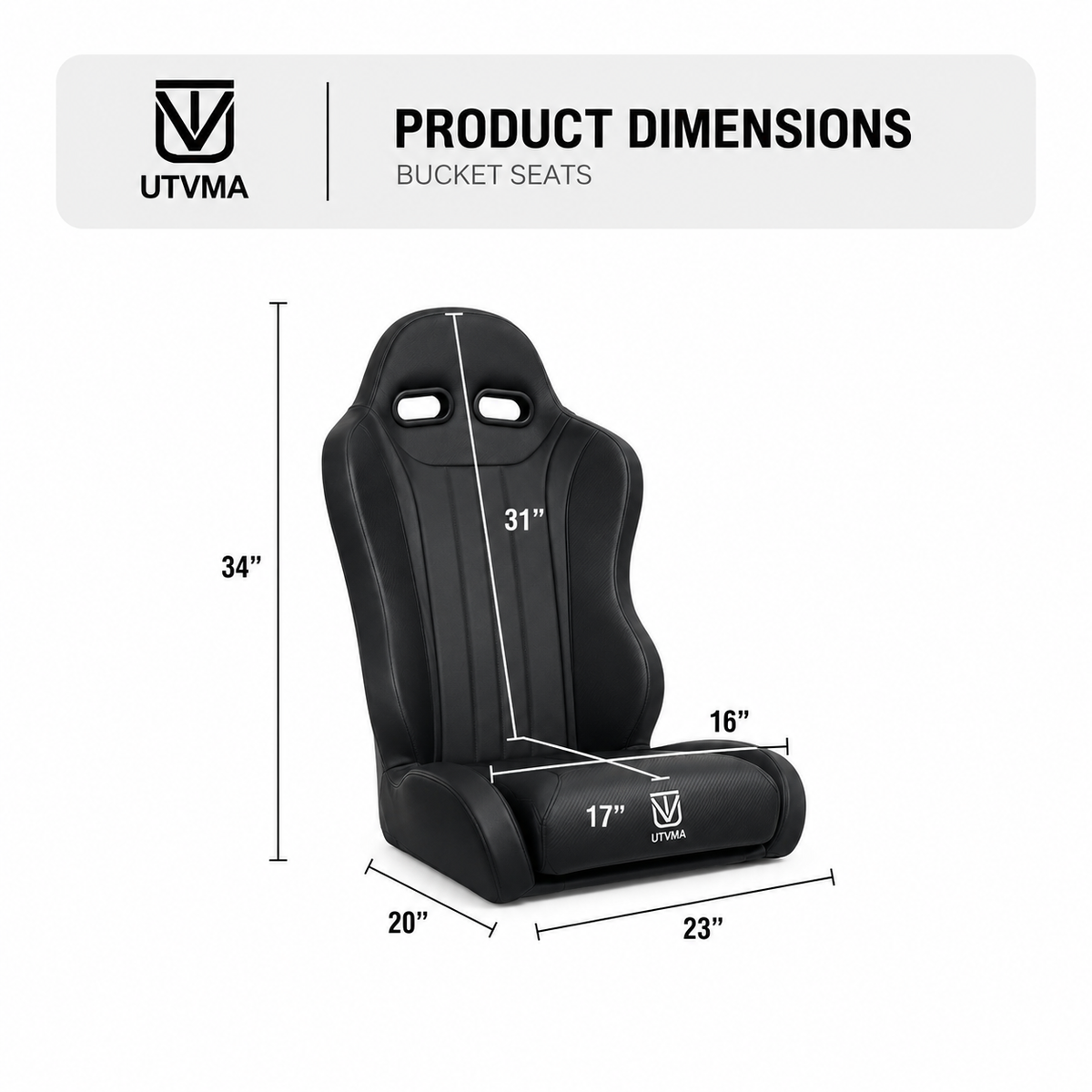’Weekender’ Series Pair of Front Suspension Bucket Seats RZR 900 (2011-2023) - Bucket Seats