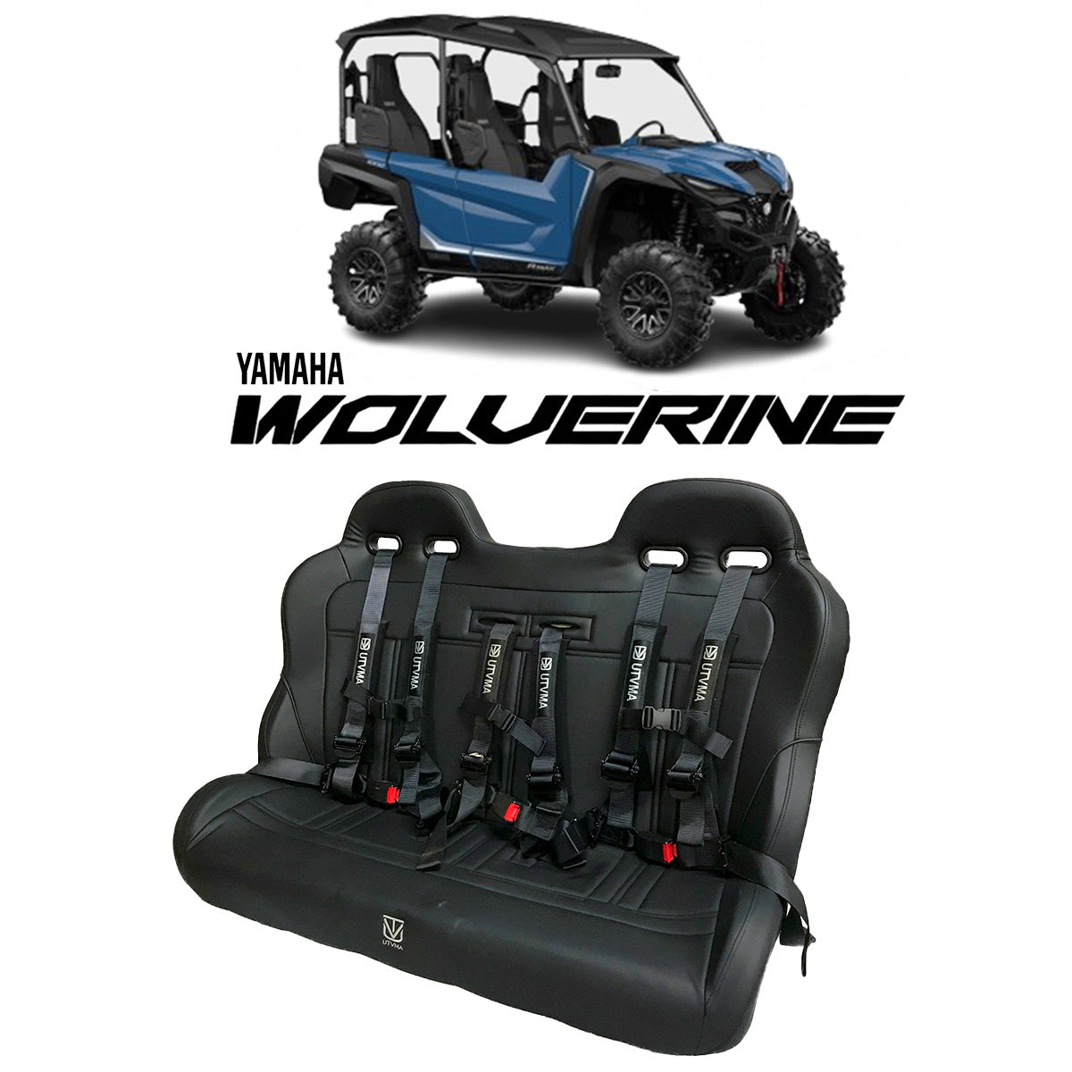 Wolverine RMAX 4 Compact Rear Bench Seat (2025+) - Bench Seat