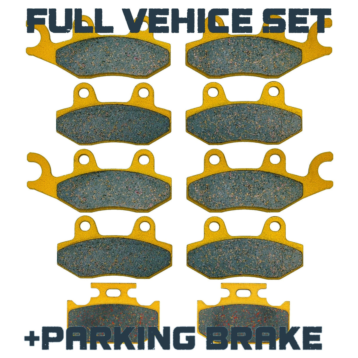Yamaha Rhino 700 2008-2013 Ceramic Brake Pad Set - Full Vehicle Set (With Parking Brake) - Vehicle Parts & Accessories