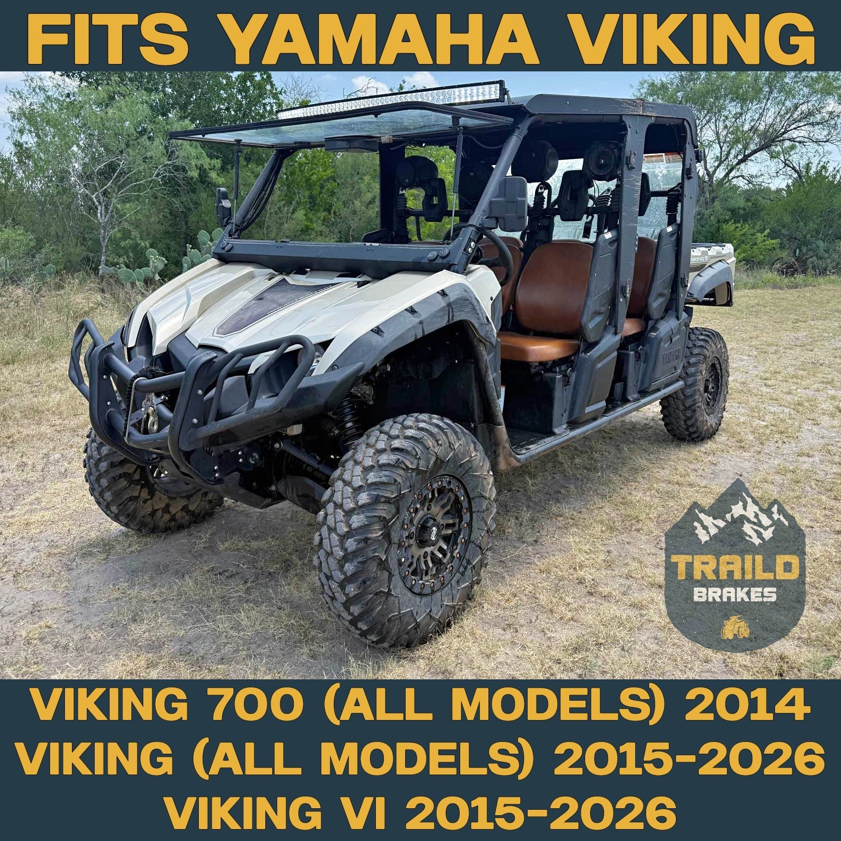 Yamaha Viking 700/Viking VI 2014-2026 Brass Brake Pad Set - Vehicle Parts & Accessories