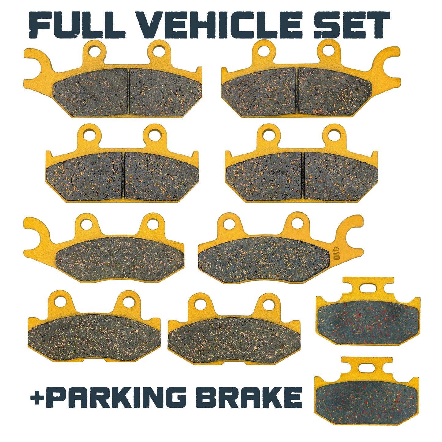 Yamaha Wolverine 700/850/1000 2016-2026 Ceramic Brake Pad Set - Full Vehicle Set (With Parking Brake Pad) - Vehicle