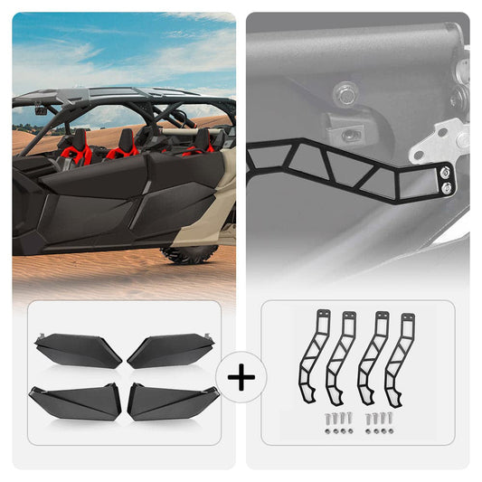 Lower Doors Panels Kit & Door Handle For Can-Am Maverick X3 MAX