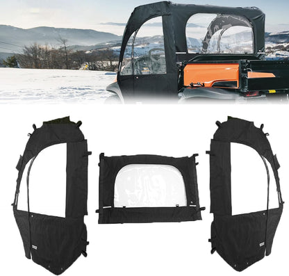 Soft Cab Enclosure Doors & Rear Soft Windshield for Kubota RTV