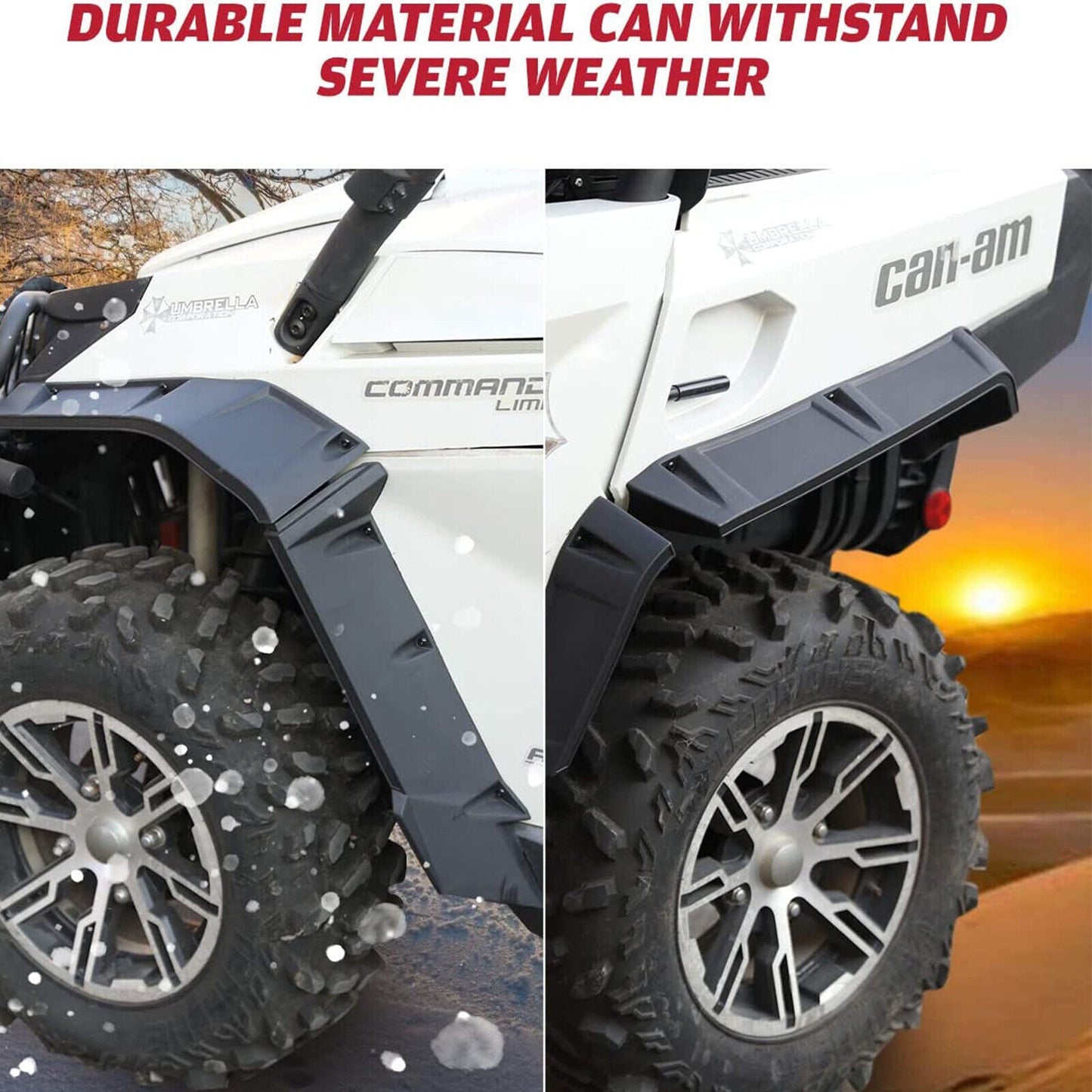 Heavy Duty Fender Flares For Can-Am Commander