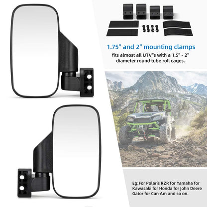 UTV 1.75" / 2" Side View High Impact Convex Mirror