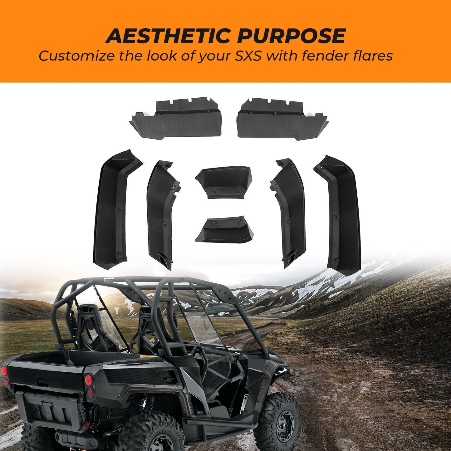 Heavy Duty Fender Flares For Can-Am Commander