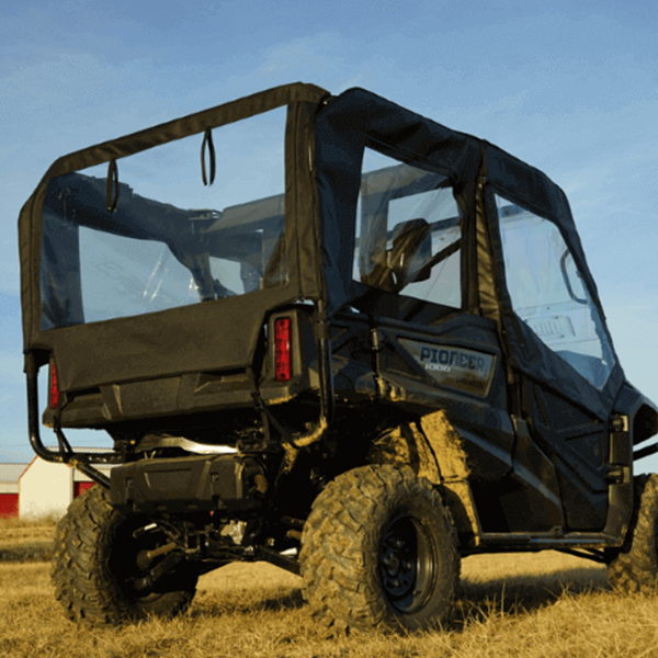 Falcon Ridge Soft Doors, Middle and Rear Windows - Honda Pioneer 1000-6 - With Zipper