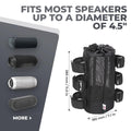 UTV Bluetooth Wireless Speaker Holder Fit 1.5-2” Roll Bar