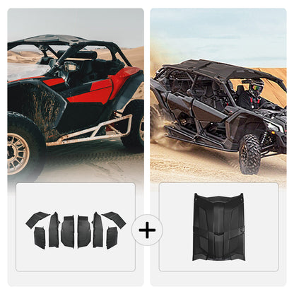 Extended Fender Flares and Hard Roof For Can-Am Maverick X3 MAX