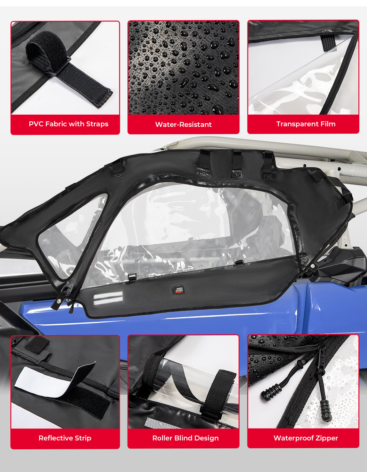 Upgraded Soft Cab Enclosure Upper Doors for Can-Am Maverick X3