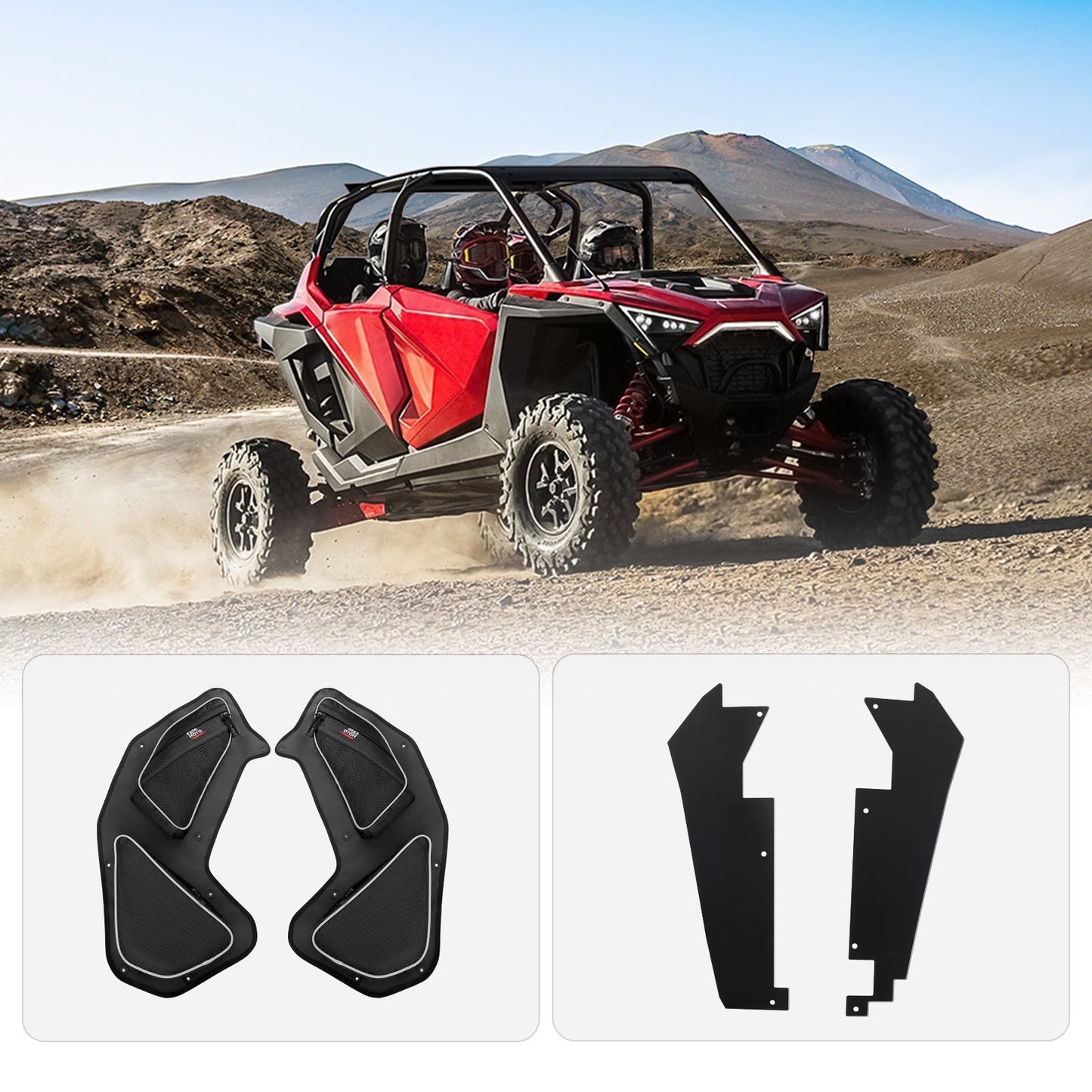 Rear Door Bags and Fender Flares for Polaris RZR