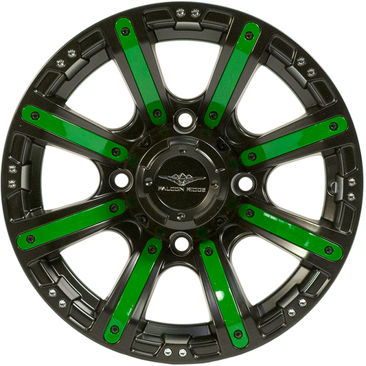 Falcon Ridge Color Accent Kit - Green, Raptor CI-8S, 14 Inch Wheel, 4/137