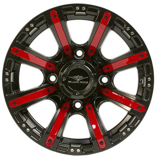 Falcon Ridge Color Accent Kit - Red, Raptor CI-8S, 14 Inch Wheel, 4/137