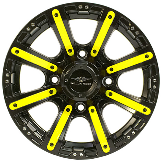 Falcon Ridge Color Accent Kit - Yellow, Raptor CI-8S, 14 Inch Wheel, 4/137