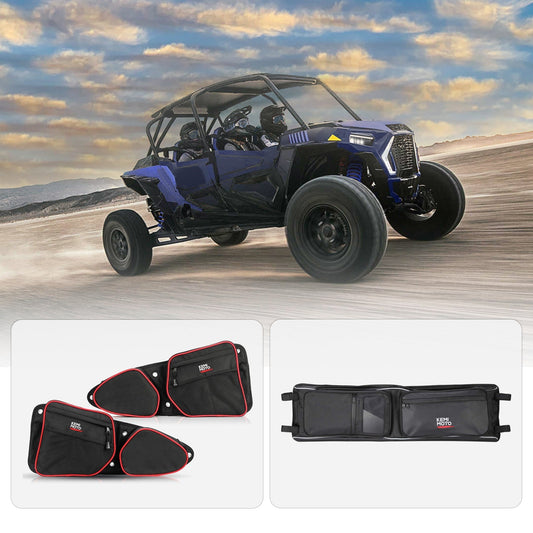 Front Side Door Bags and Roof Overhead Storage Bag for Polaris RZR