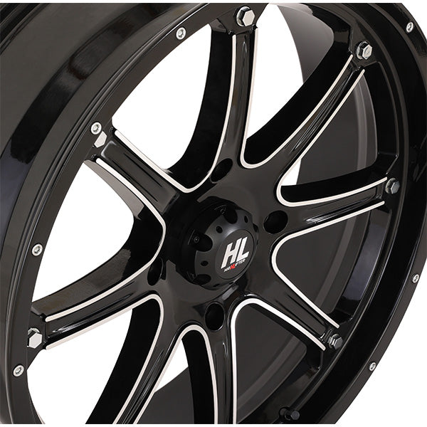 20x6.5 4/156 4+2.5 (+10mm) High Lifter HL4 Wheel - Gloss Blk-Mach