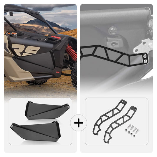 Front Lower Door Inserts & Door Handle For Can-Am Maverick X3