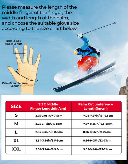 Ski Gloves Winter Gloves for Men Waterproof