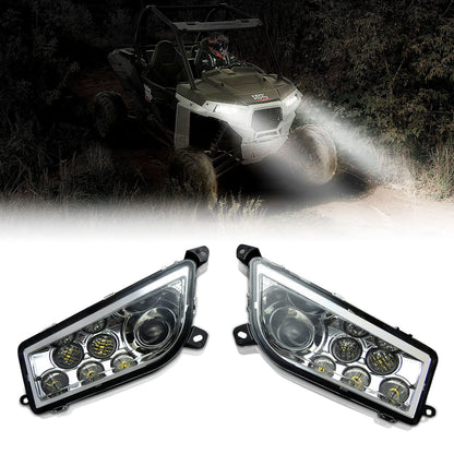 Pair of LED Headlight for RZR XP 1000/ 4 1000/ Turbo/ 900/ S 900