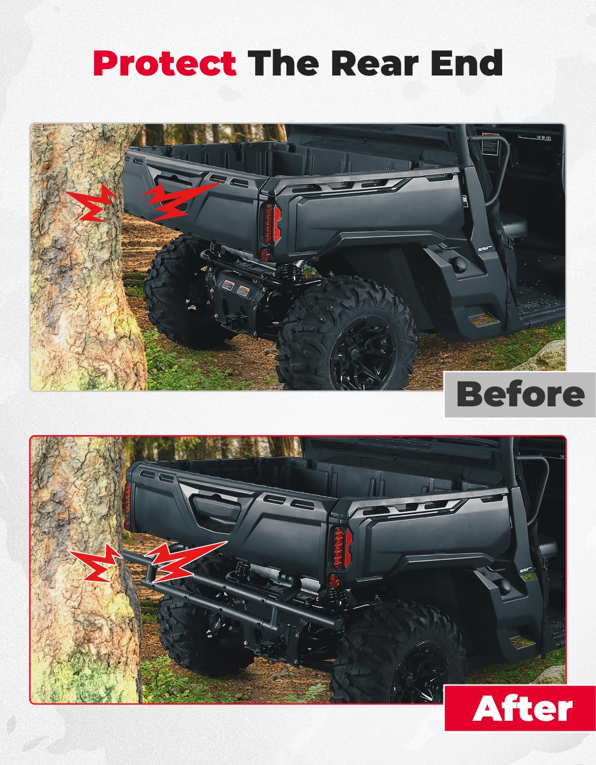 Rear Bumper Back Tail Guard For Can Am Defender