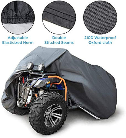 ATV Water-resistant Windproof Cover with Elastic Base Wrap